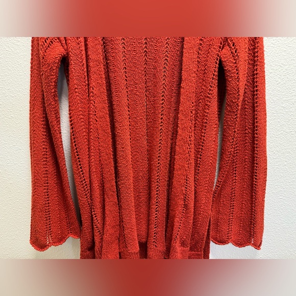 Anthropologie Meadow Rue Priscilla Belted Knit Cardigan Sweater Duster Medium - Picture 7 of 13